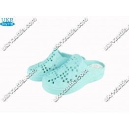 Женские шлепанцы сабо Dago 226 бирюзовые