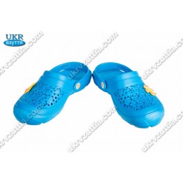 Женские шлепанцы голубые DS-40