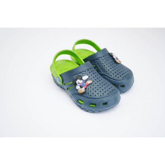 Детские сабо crocs dreamstan темно-сине-салатовые 