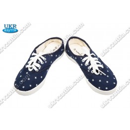 Женские мокасины Garmass звезда темно-синие