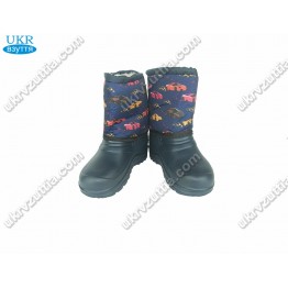 Детские дутики машинки синие