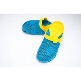 Женские сабо dreamstan crocs желто-бирюзовые
