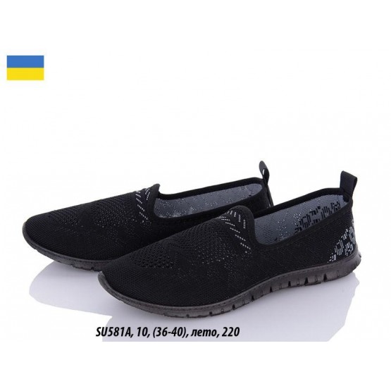 Женские мокасины 581 черный ПЧ
