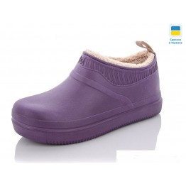 Женские галоши с мехом 7002 фиолет