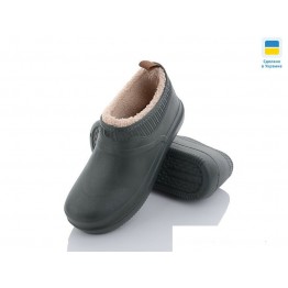 Женские галоши с мехом 7002 хаки