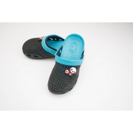 Детские сандалии Crocs дети черные-бирюза