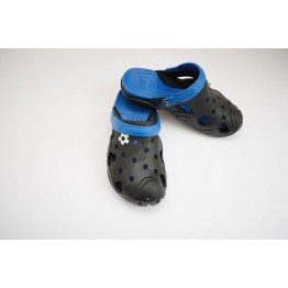 Подростковые шлепанцы Сабо crocs-02 черн-синий