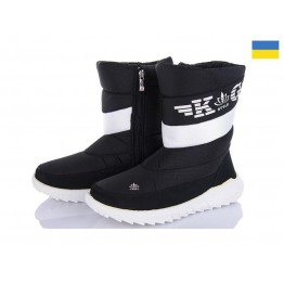 Женские дутики АД-37 черн-бел