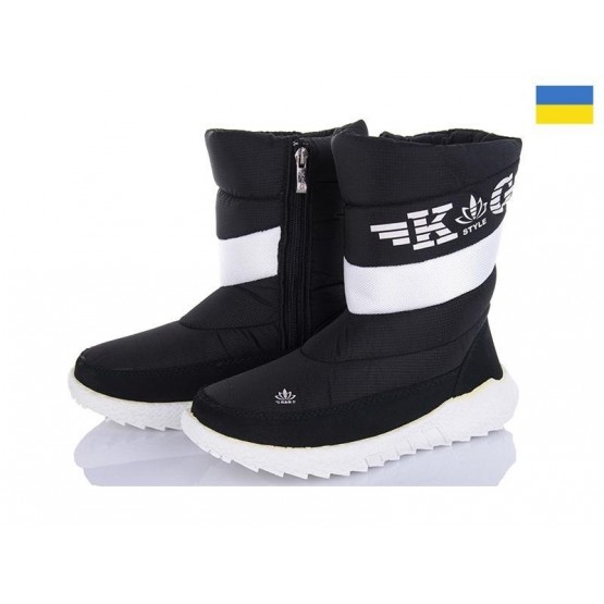 Женские дутики АД-37 черн-бел