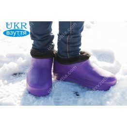 Женские галоши снежинка TS фиолетовые