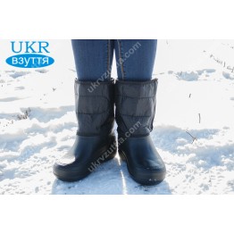 Женские дутики липучка TS чёрные