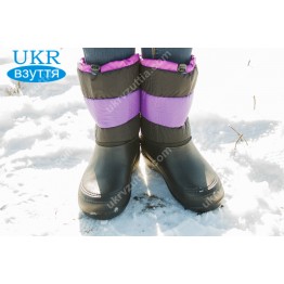 Женские дутики снежинка TS фиолетовые