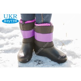 Женские дутики снежинка TS фиолетовые