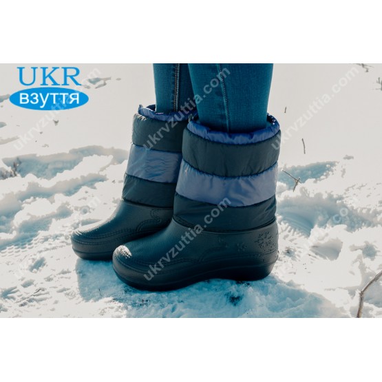 Женские дутики снежинка TS синие